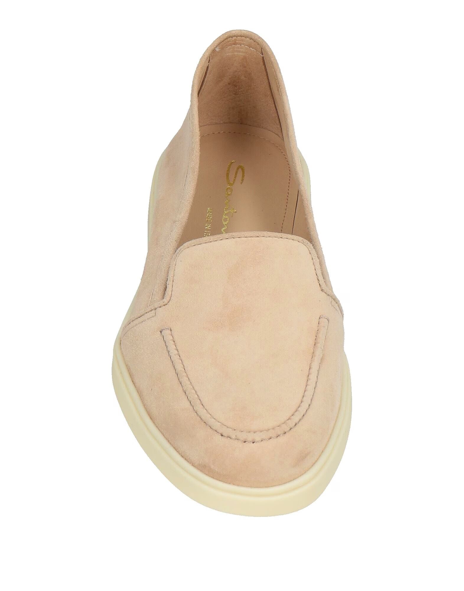 Лоферы Santoni, бежевый — фото 4