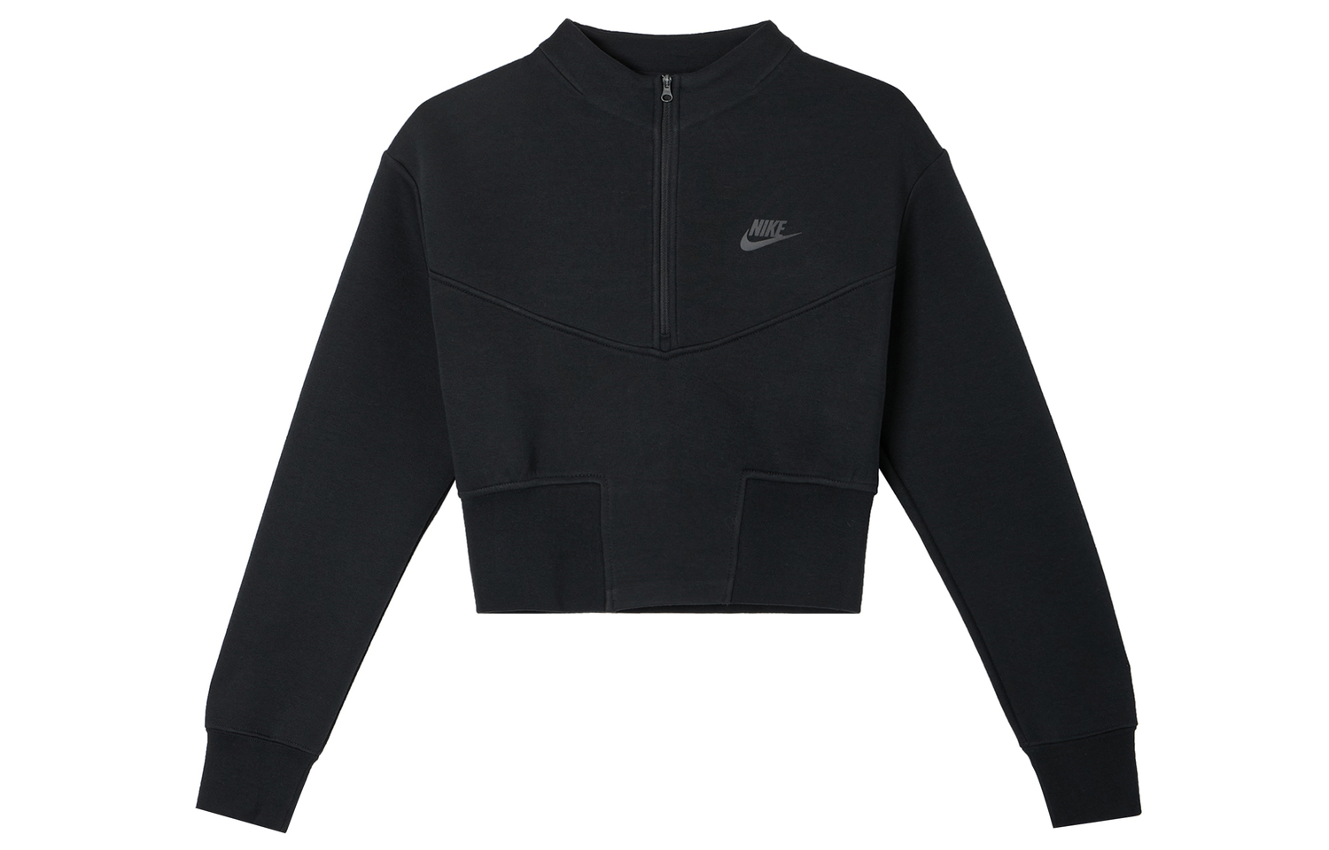 

Sportswear Tech Fleece Women's Cropped 1/2-Zip Top Nike, черный