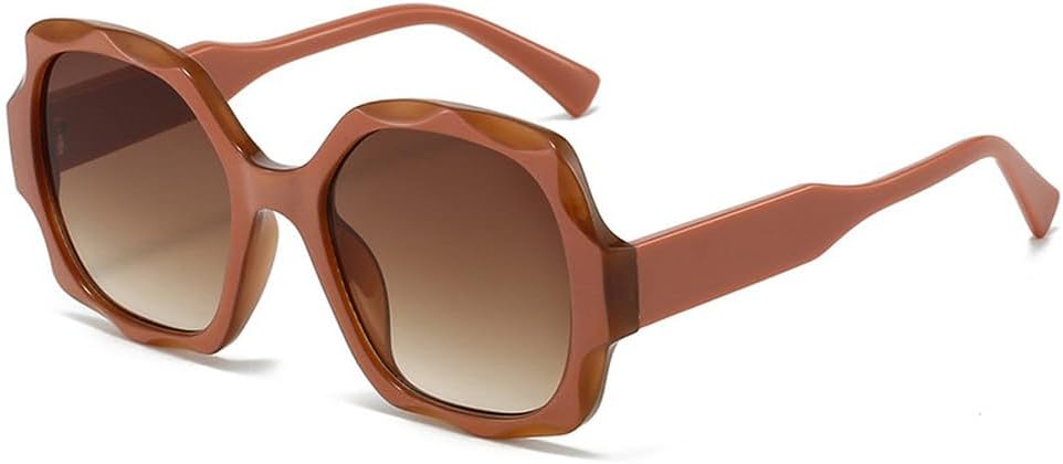 

Большие солнцезащитные очки для женщин. Модные солнцезащитные очки конфетных цветов. Популярные женские солнцезащитные очки. Защита от ультрафиолета UV400. Унисекс TKKTLLT, Brown-brown