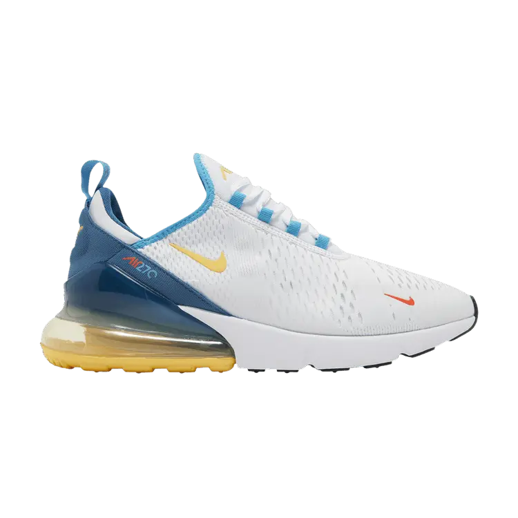 

Кроссовки Nike Air Max 270 'White Industrial Blue Citron', белый