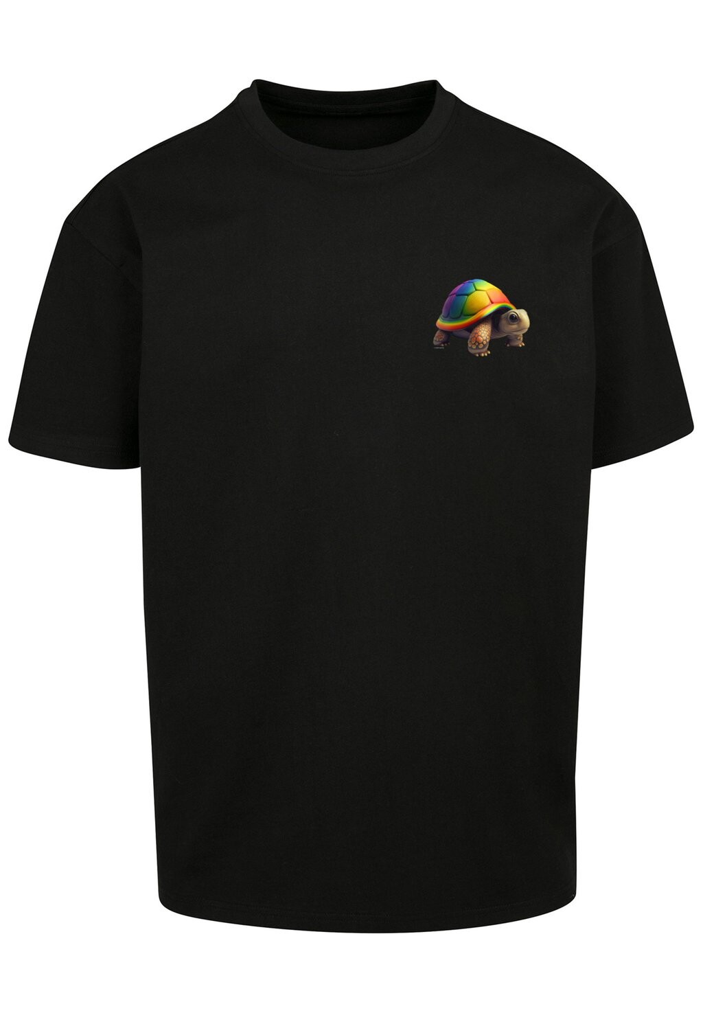 

Футболка с принтом RAINBOW TURTLE F4NT4STIC, черный
