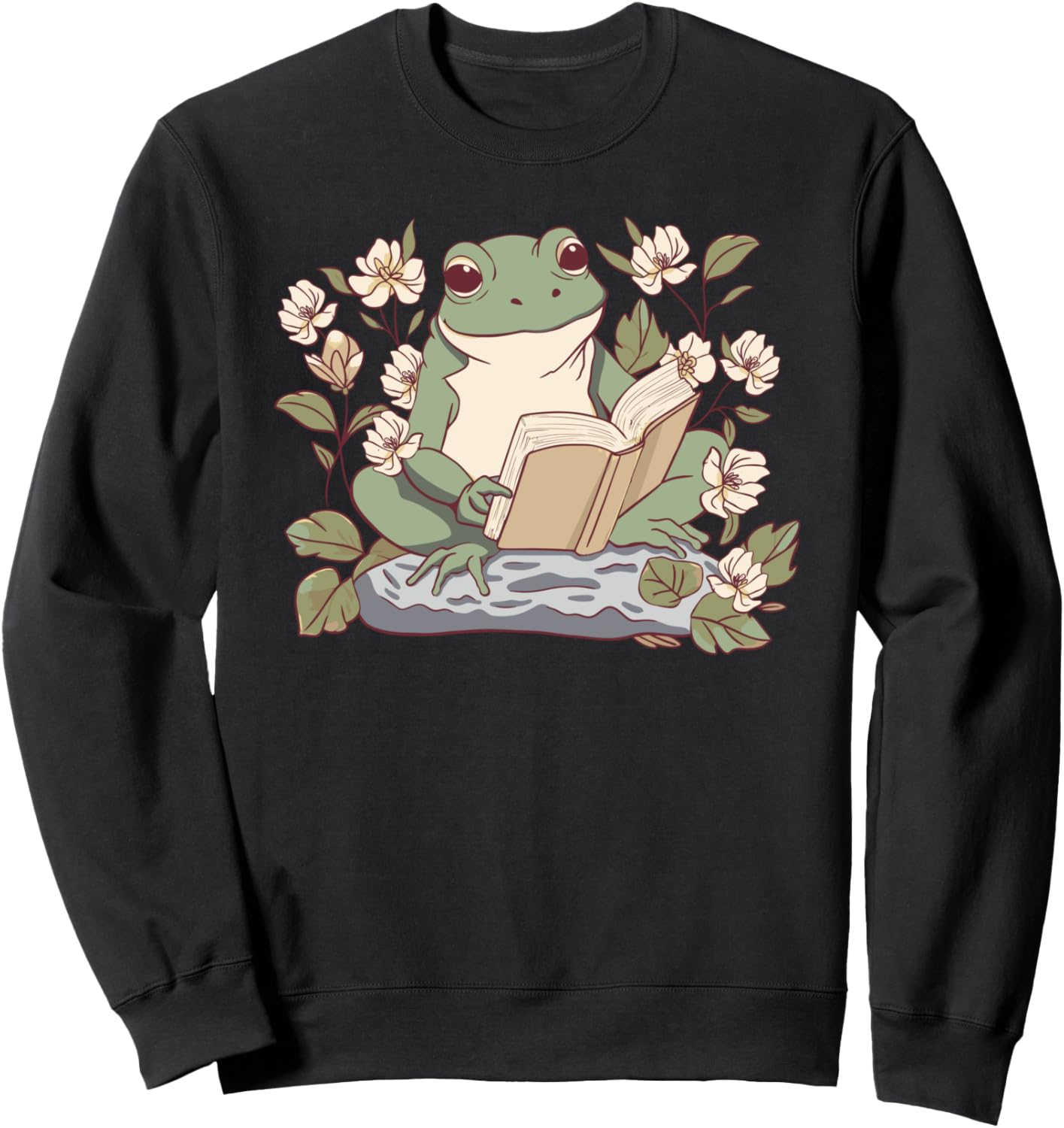 

Забавная толстовка с изображением лягушки, читающей книгу, для мужчин, женщин и детей Frosch Amphibien, Comic Geschenke, Lustige Spruche, черный