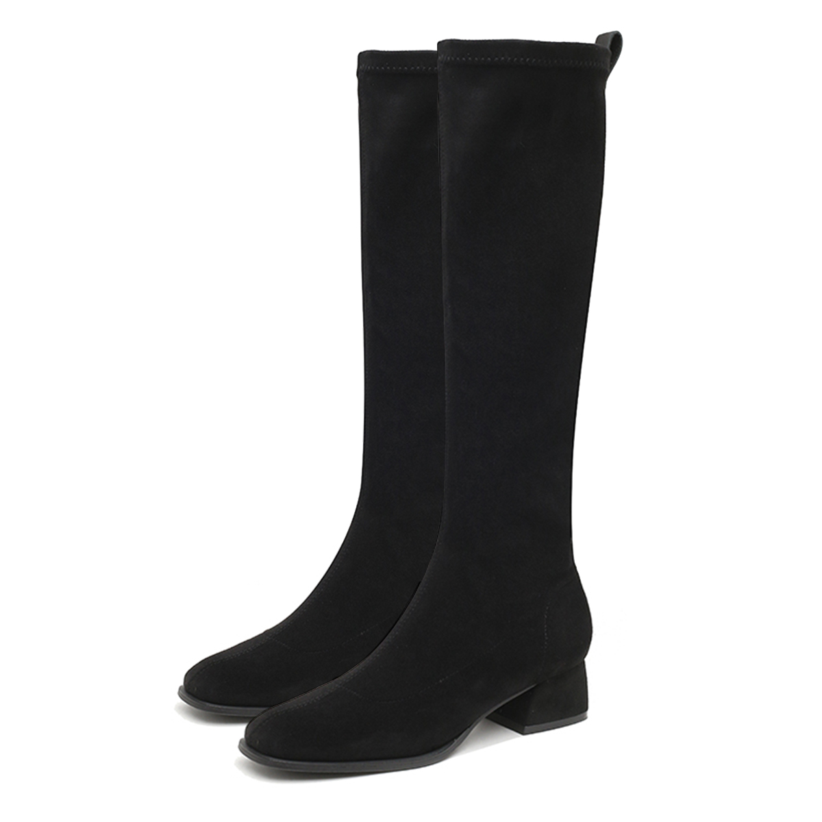 FOXER Высокие сапоги женские черно-серые (тонкий флис), цвет Gray (Thin Fleece) — фото 3