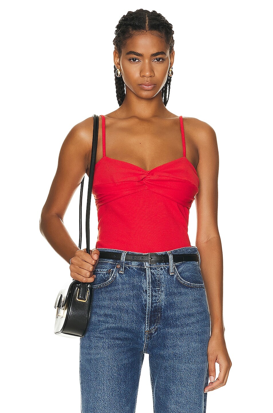 

Майка Citizens Of Humanity Emi Twist Cami, цвет Coral Balm