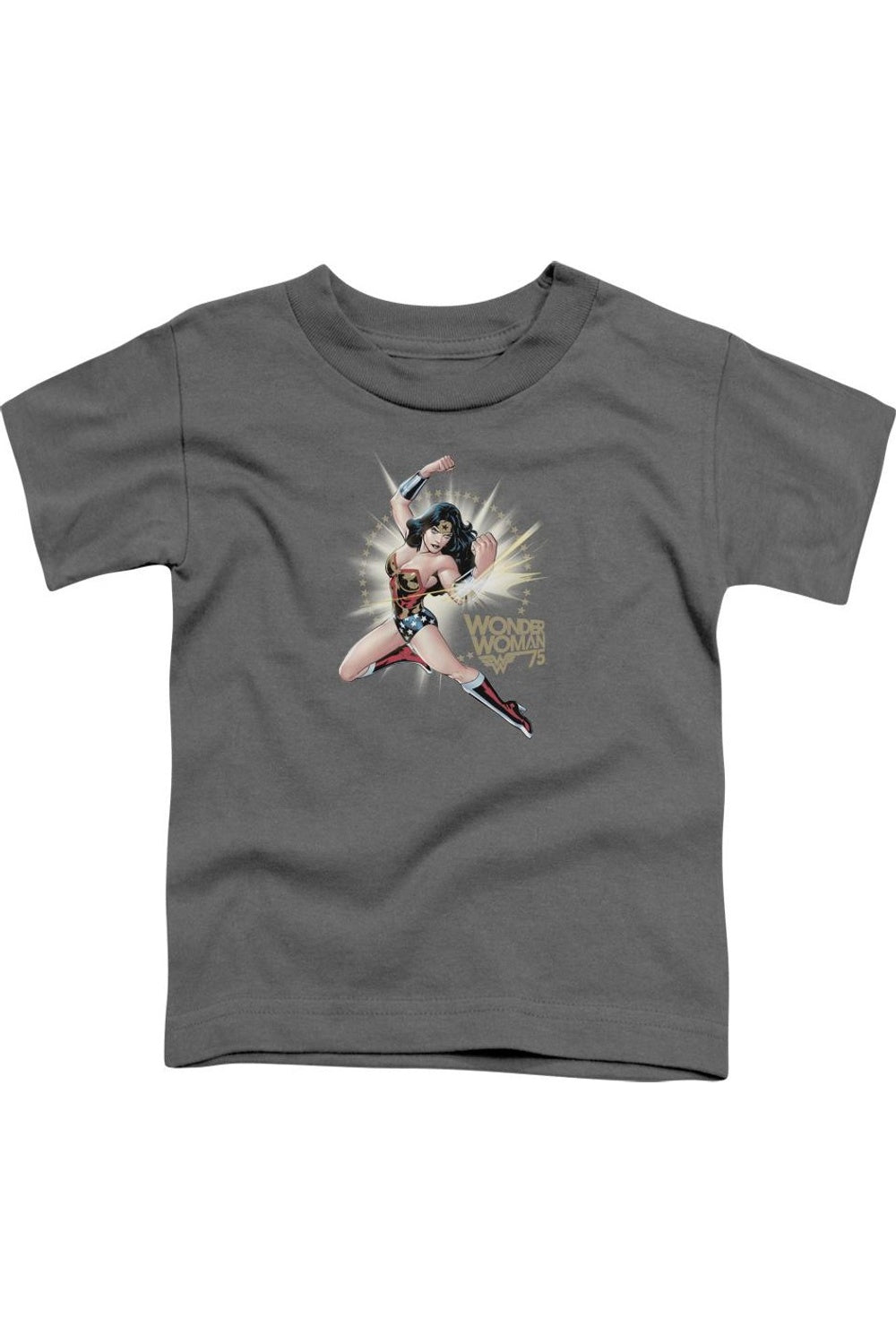 

Футболка с коротким рукавом для детей Wonder Woman WW75 "Браслеты Покорности" Gildan, Charcoal