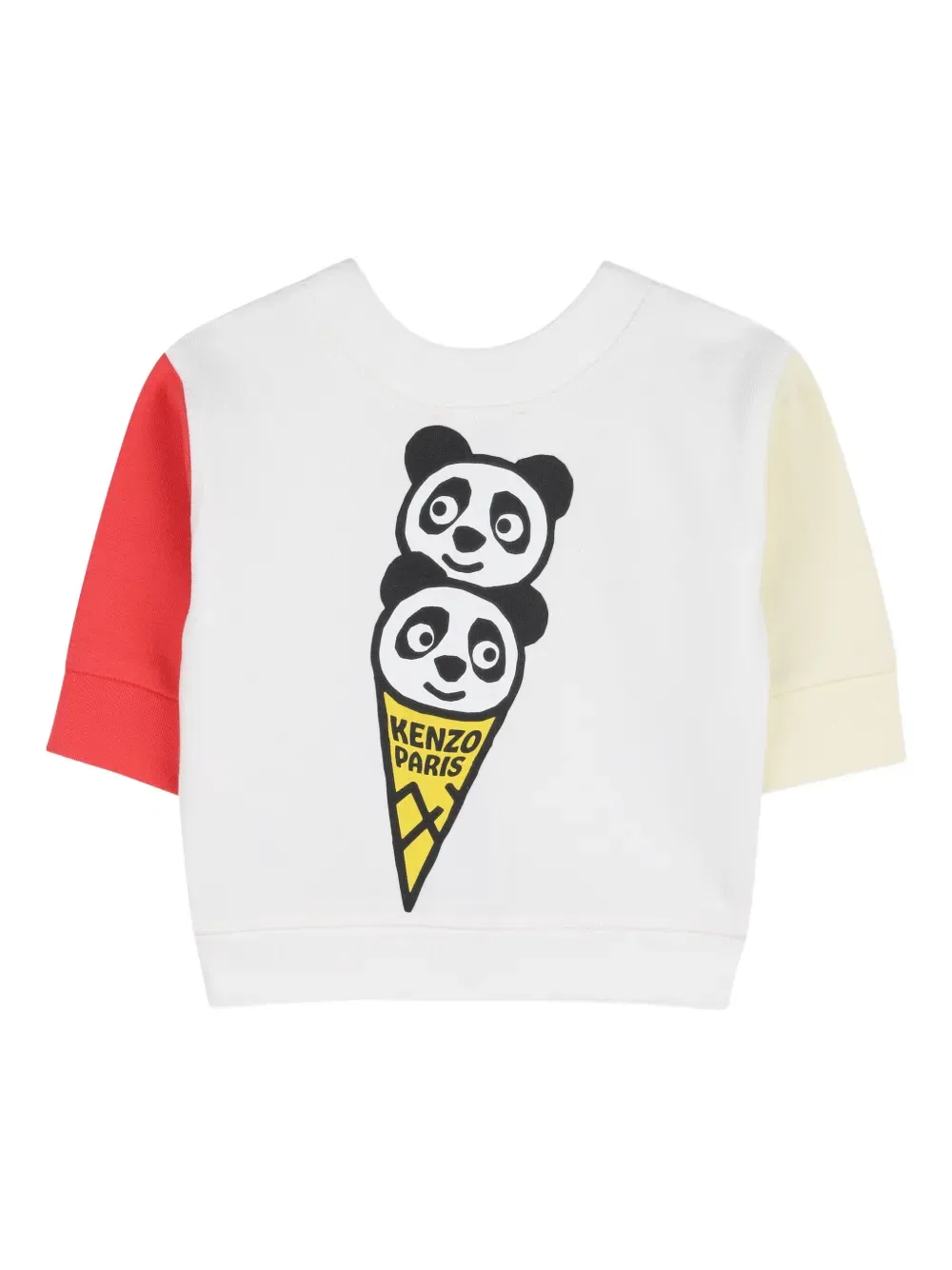 Толстовка с накладными карманами Kenzo Kids, белый — фото 2