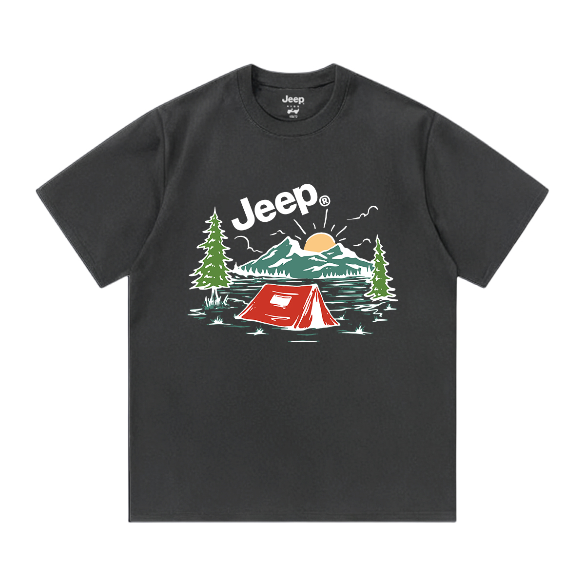 

Футболка с круглым вырезом для школьников Jeep, темно-серый