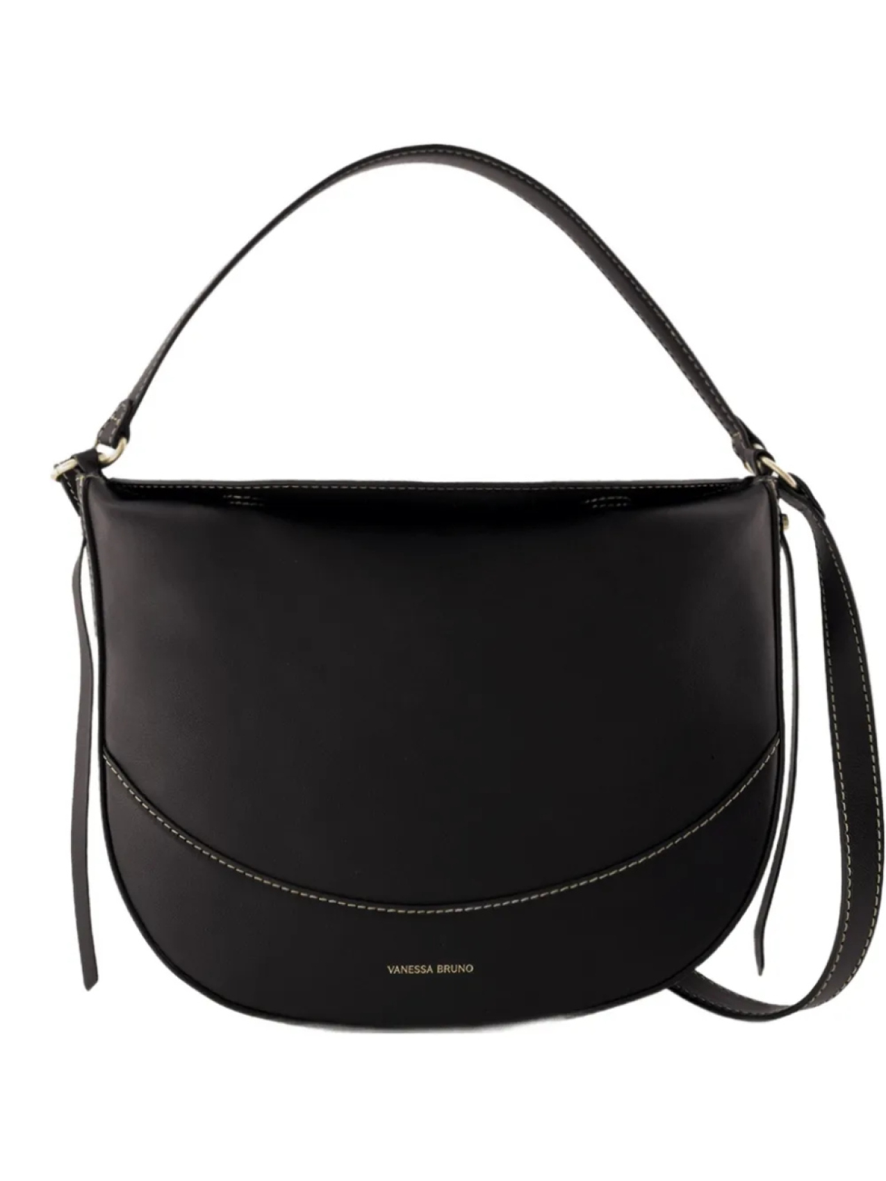 

Большая сумка через плечо с изогнутой верхней ручкой Vanessa Bruno, черный