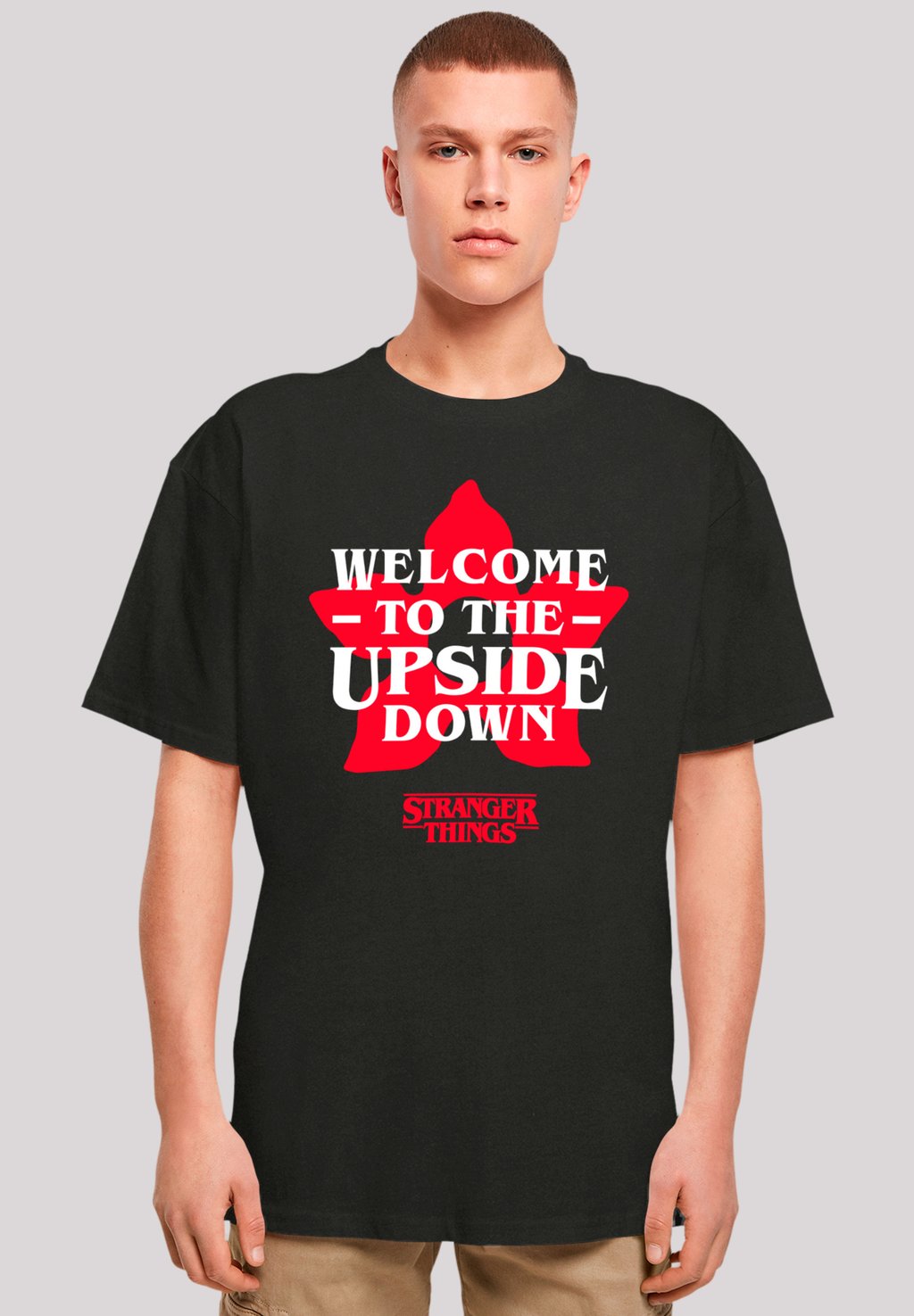 

Футболка с принтом STRANGER THINGS UPSIDE DOWN DREAMS NETFLIX TV SERIES F4NT4STIC, черный