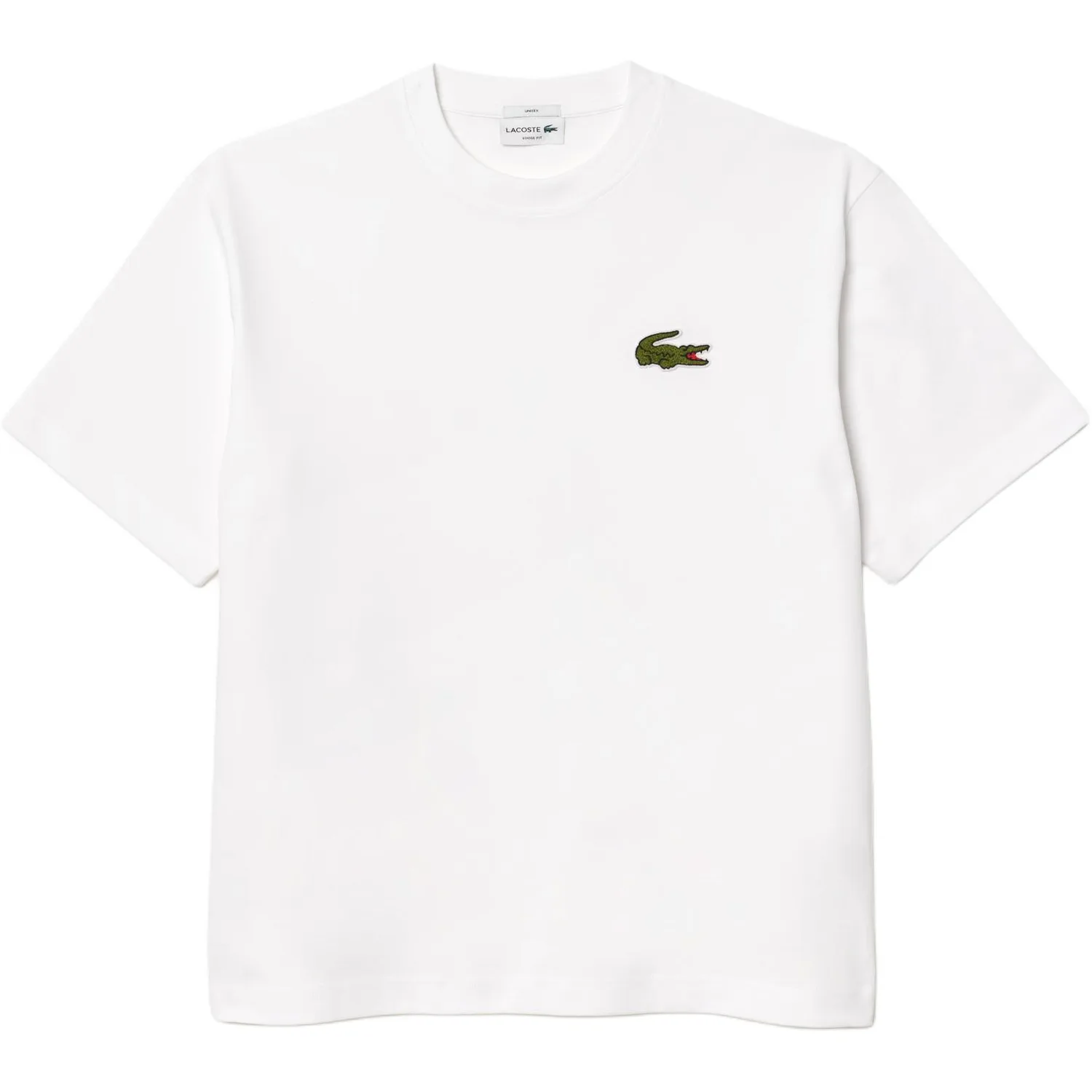Футболка Loose Fit Heavy Badge LACOSTE, белый