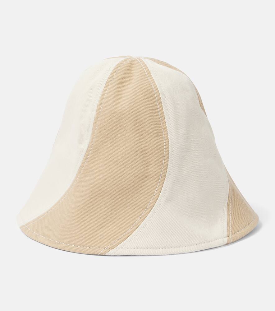 Боб Гэлато холщовая пляжная шляпа Jacquemus, Beige/Off-White — фото 4
