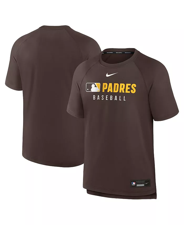 

Мужская коричневая футболка San Diego Padres Authentic Collection Pregame Raglan Performance Nike