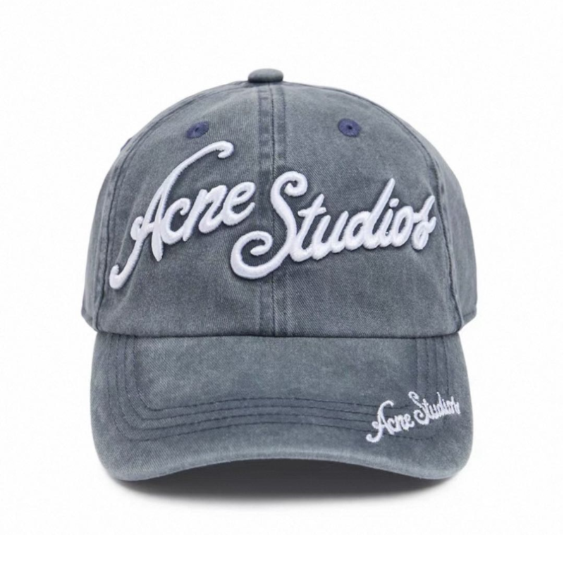 

Acne Studios Хлопковая бейсболка мужская синяя, Blue