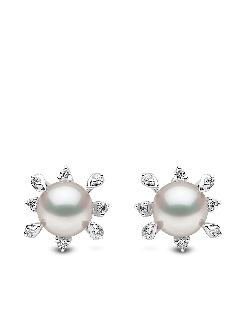 

Серьги Trend из белого золота с бриллиантами и жемчугом Yoko London, серебяный