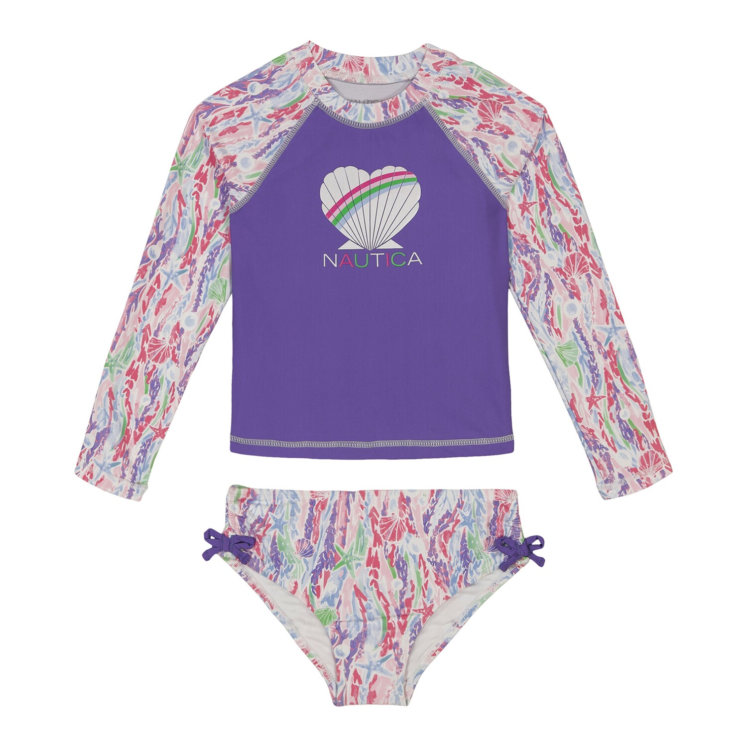 

Набор рашгардов Nautica Sea Life для девочек (7–16), цвет Ocean Violet Heather 0557
