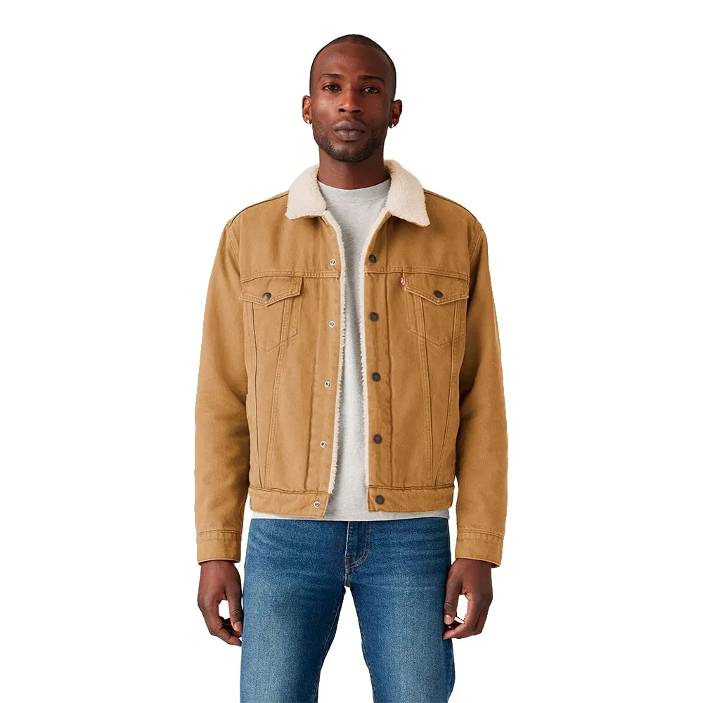 

Куртка Levi's Sherpa Type 3 Trucker denim, коричневый