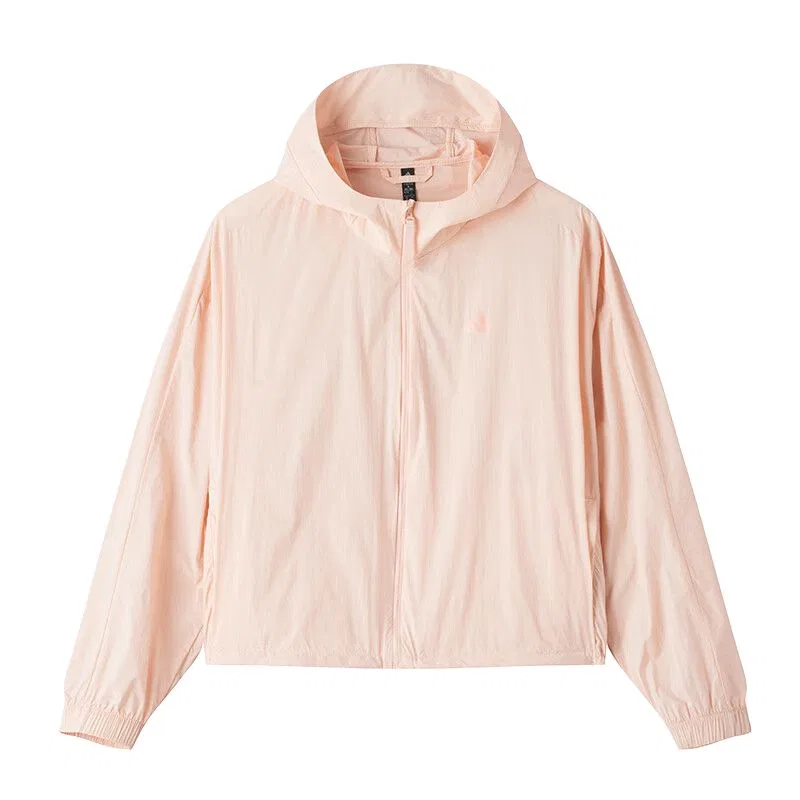 Куртка для бега женская Pink с капюшоном, умеренная Adidas