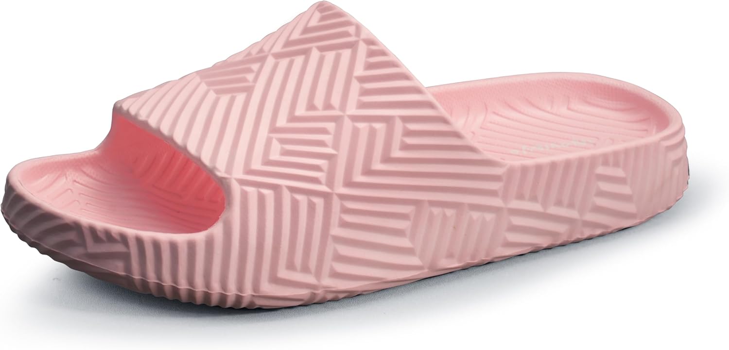 

Шлепанцы Weweya для женщин и мужчин - тапочки для душа - нескользящие домашние тапочки - легкие пляжные сандалии, розовый
