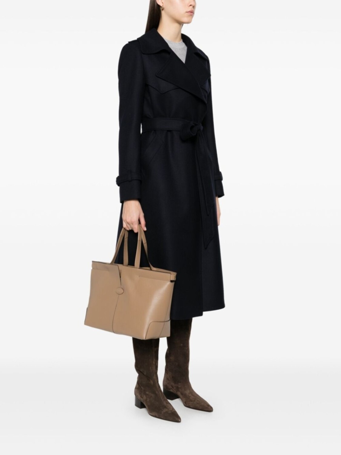 Сумка-тоут  Di Bag Folio среднего размера Tod's, коричневый — фото 2