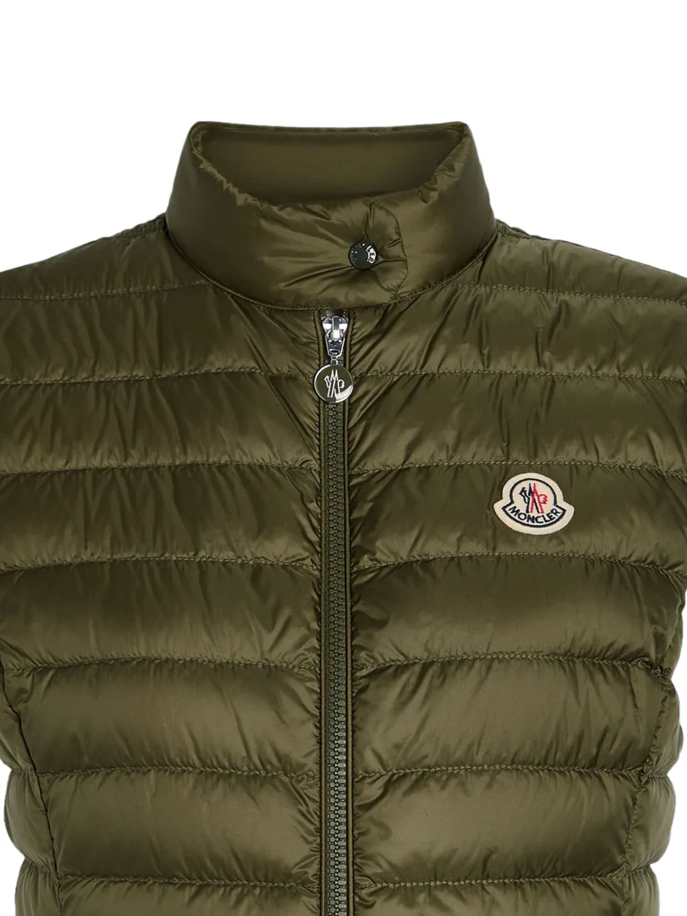 Стеганый жилет на молнии Moncler, зеленый — фото 2