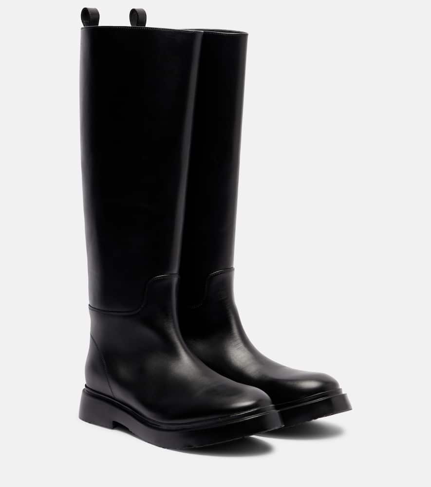 Кожаные ботинки до колена Proenza Schouler, Black