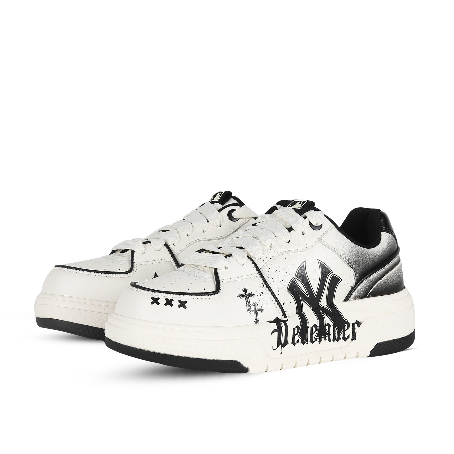 

Кроссовки MLB Chunky Liner Skateboarding Shoes Unisex Low-top Black/White, белый