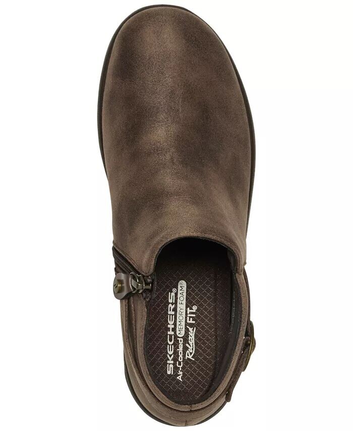 Женские свободные ботильоны: Lovely Vibe - Moonlight Booties от Finish Line Skechers, коричневый — фото 3