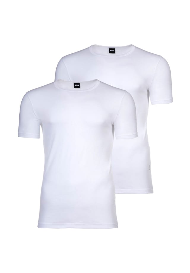 

Футболка 2-pack - tshirtrn 2p modern майка с круглым вырезом стрейч Boss, белый