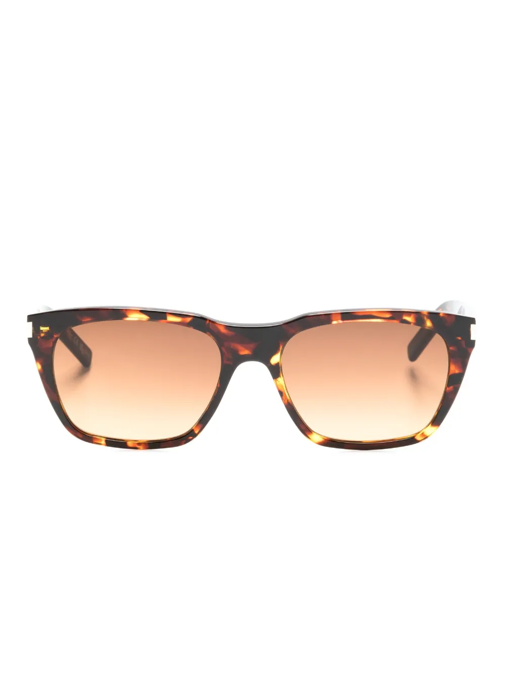 

Солнцезащитные очки черепаховой расцветки Saint Laurent Eyewear, коричневый