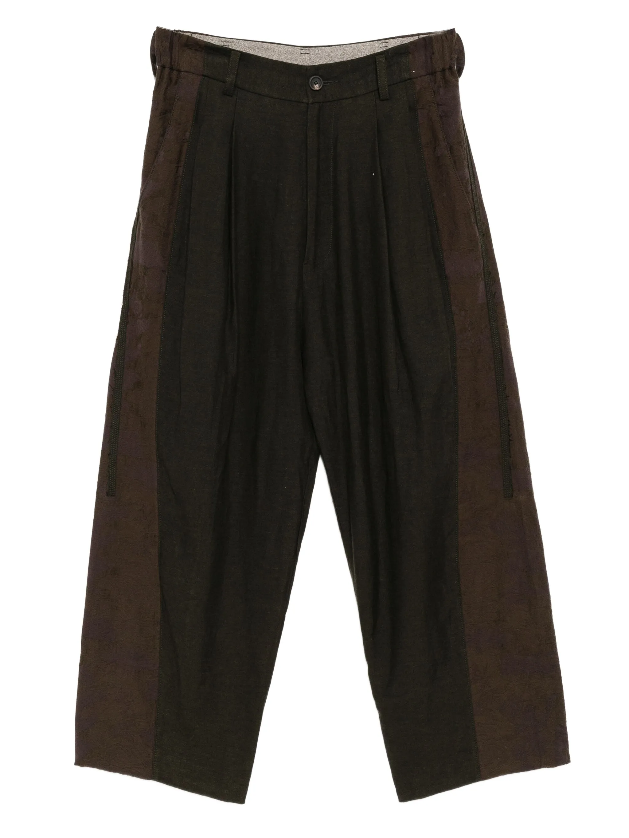 

Брюки с цветочной вышивкой Ziggy Chen, коричневый