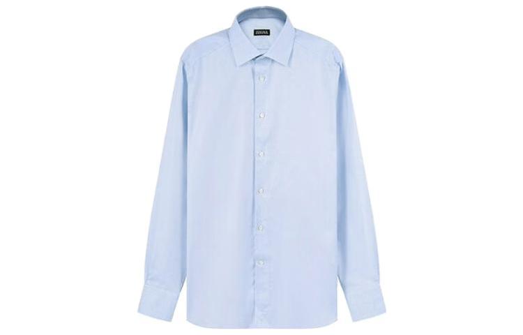 

Zzegna Мужская рубашка светло-голубого цвета