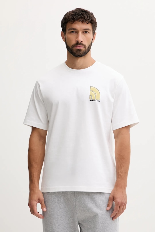 

Хлопковая футболка The North Face, бежевый