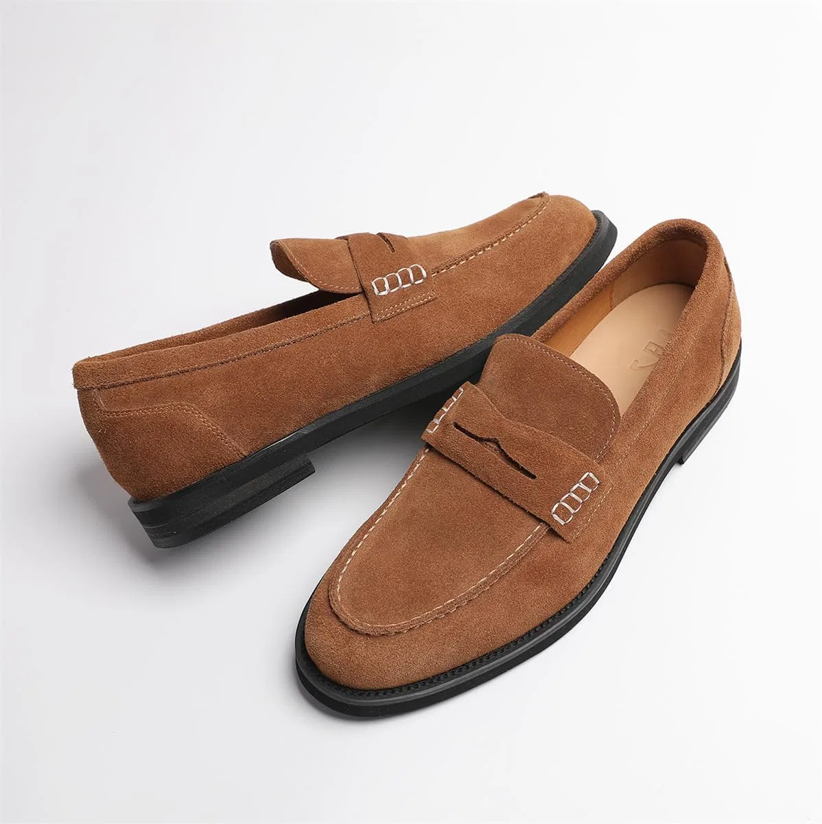 Лоферы кожаные Penny Loafers, светло-коричневый FIAVOM — фото 3