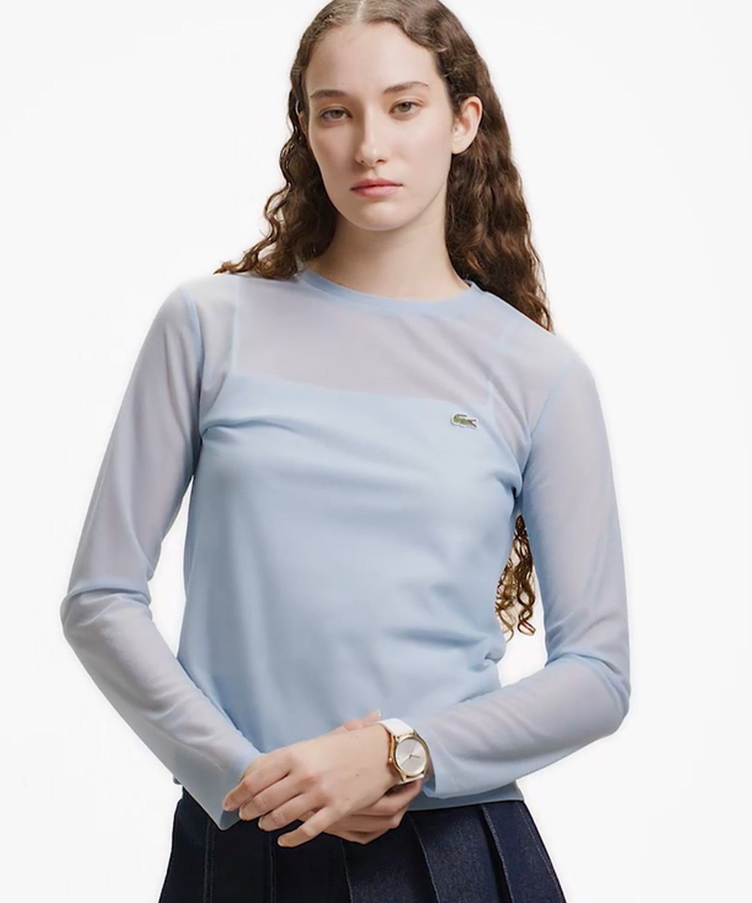 Топ LACOSTE Многослойный, Light blue — фото 2