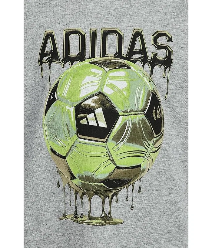 Спортивный комплект с футболкой и шортами Heather Color-Block Adidas Kids, Dark Blue Adi — фото 3