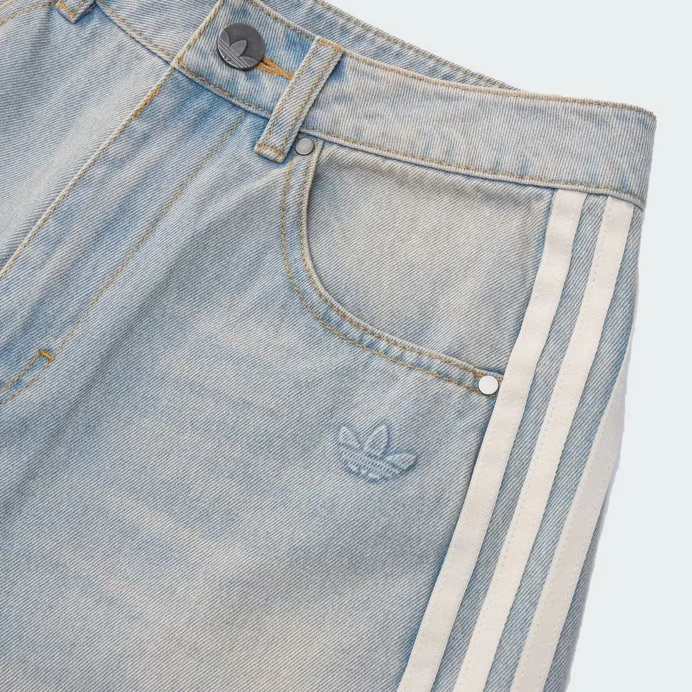 Adidas Originals Adileniumwashed ss25 джинсы женские светло-голубые — фото 4