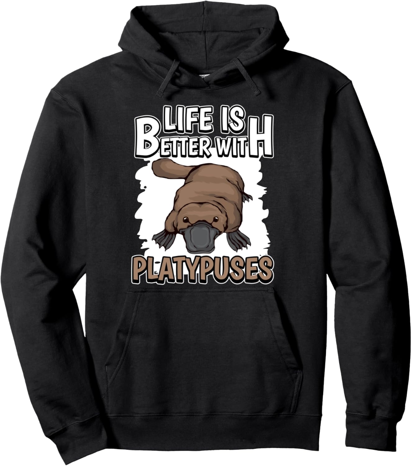 

Жизнь с утконосами лучше. Толстовка с изображением утконоса Funny Platypus Clothes Women Men Kids, черный