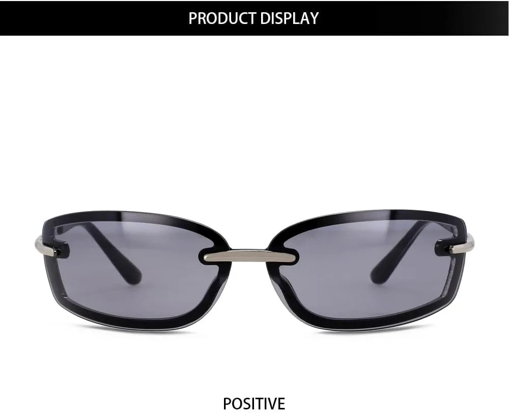 

Винтажные женские солнцезащитные очки в классическом ретро-стиле с цветными зеркальными линзами и без оправы. Модные женские солнцезащитные очки generic, C5yellow