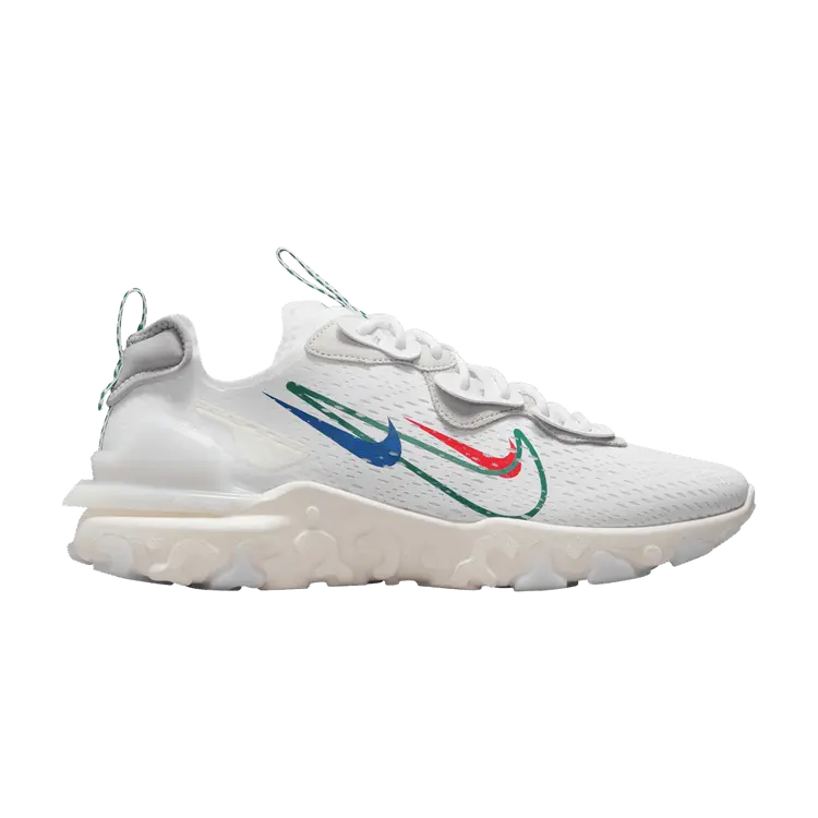 

Кроссовки Nike React Vision 'Multi-Swoosh - White Green Noise', белый