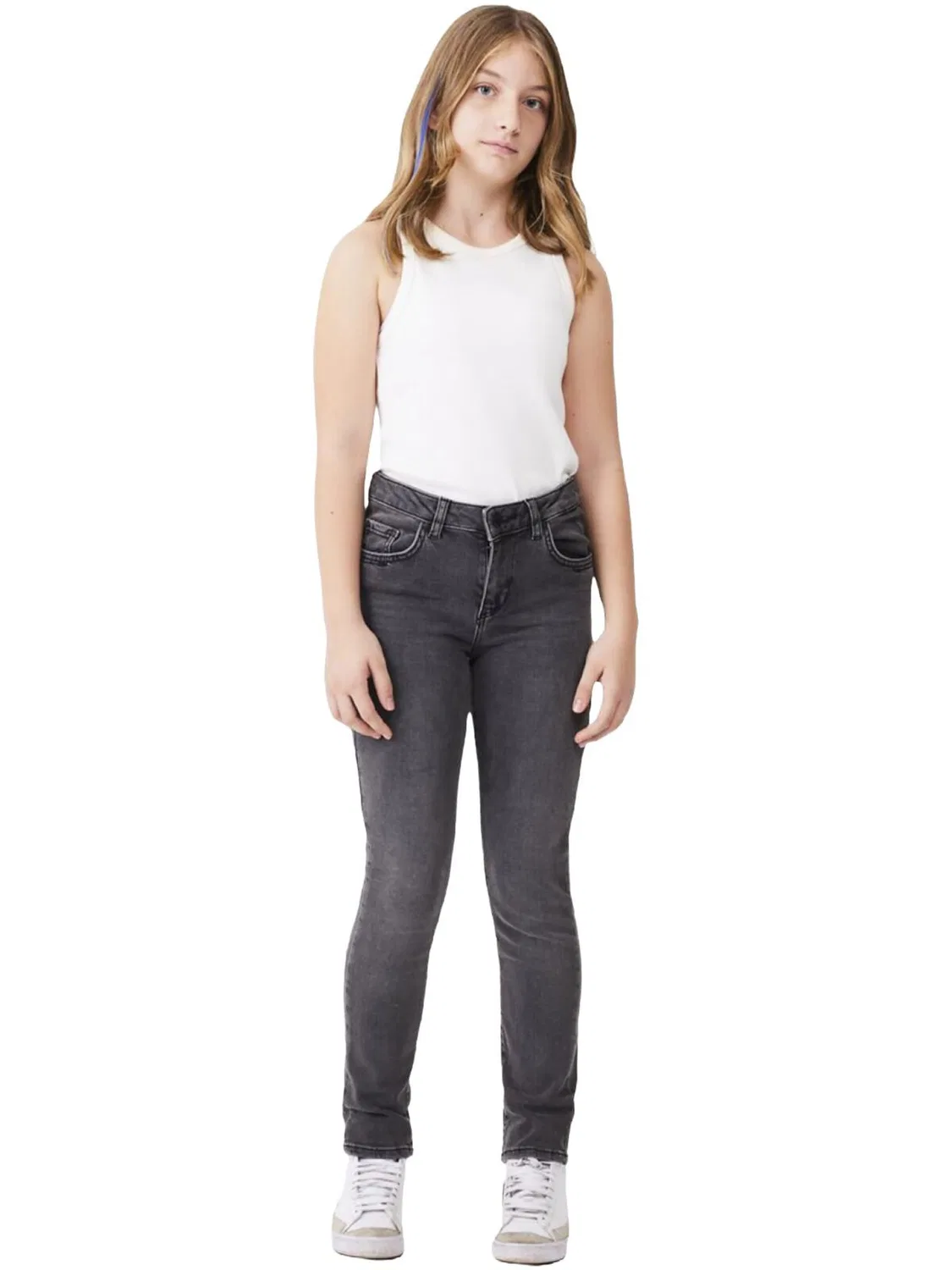Джинсы LTB Jeans Slim fit темно-серого цвета — фото 4
