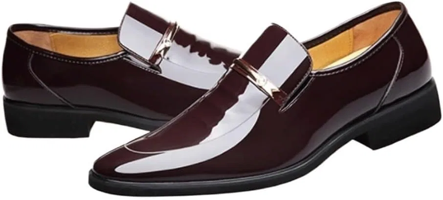 Лоферы кожаные Modern Leather Slip On Business Shoes, коричневый DHFIRUFSHLO — фото 3