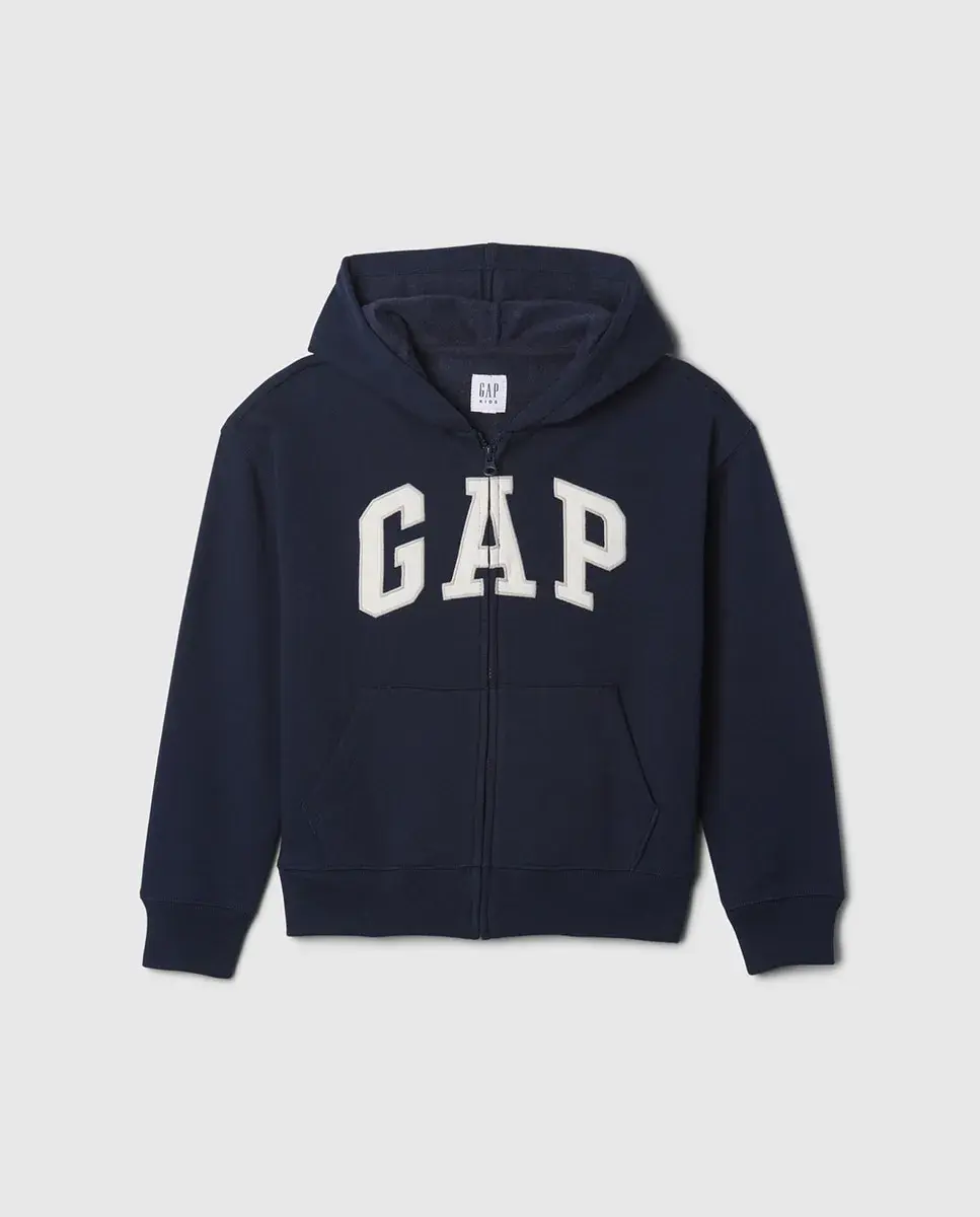 

Детская толстовка с капюшоном и застежкой-молнией Gap, темно-синий