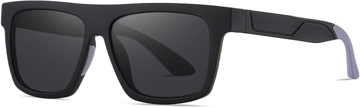 

Мужские поляризованные солнцезащитные очки, женские солнцезащитные очки UV400 TR90, оправа для очков, защита от бликов для использования на открытом воздухе TOIPASTN, Black Gray Gray