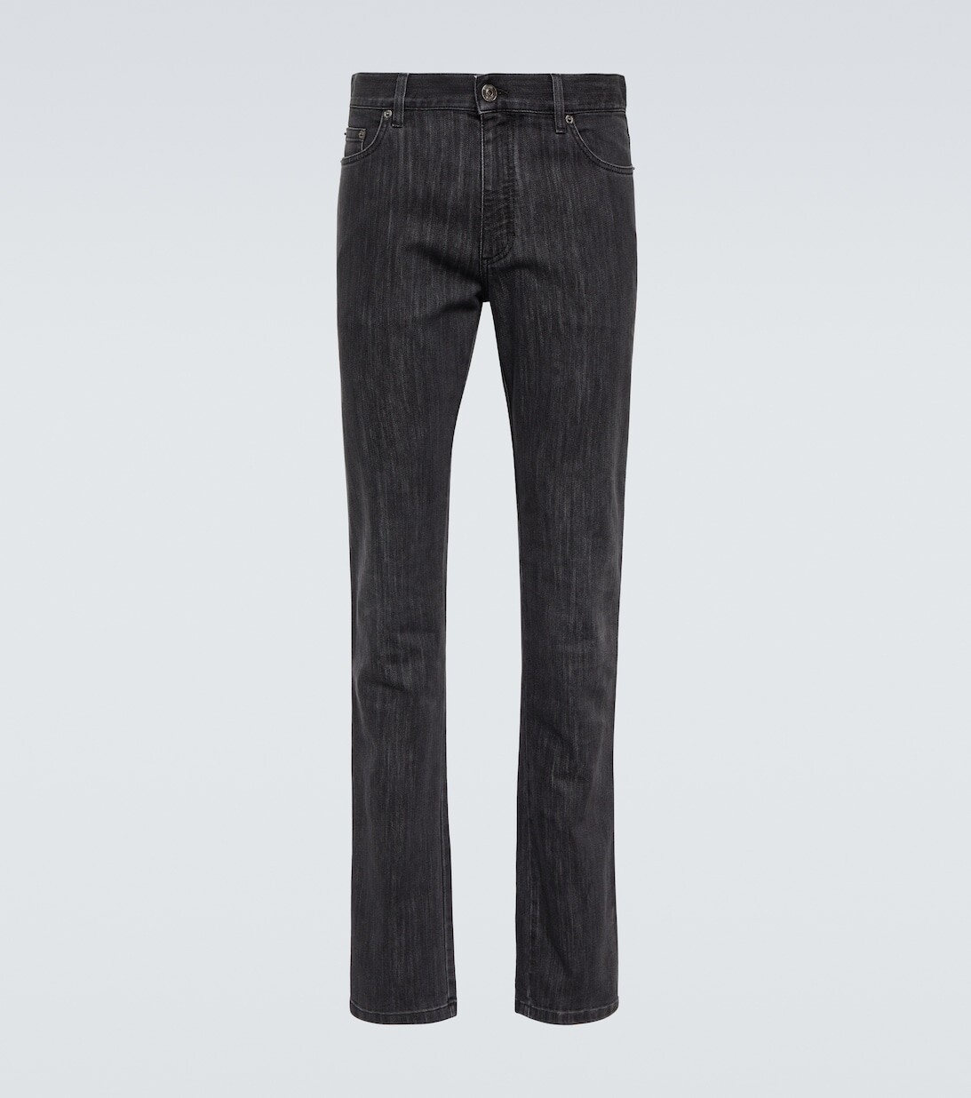 

Джинсы прямого кроя Zegna, черный