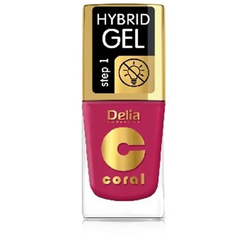 

DELIA COSMETICS Коралловый гибридный гель-лак для ногтей № 103 Сочная малина 11 мл