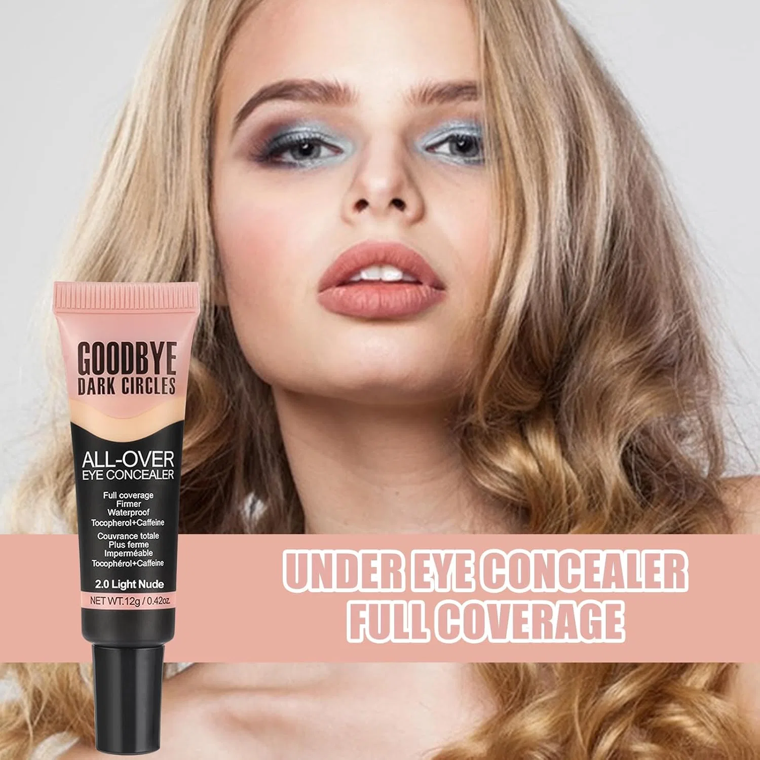 Консилер жидкий, легкий, водостойкий, No Brand, 12 г, 2.0 light nude — фото 2