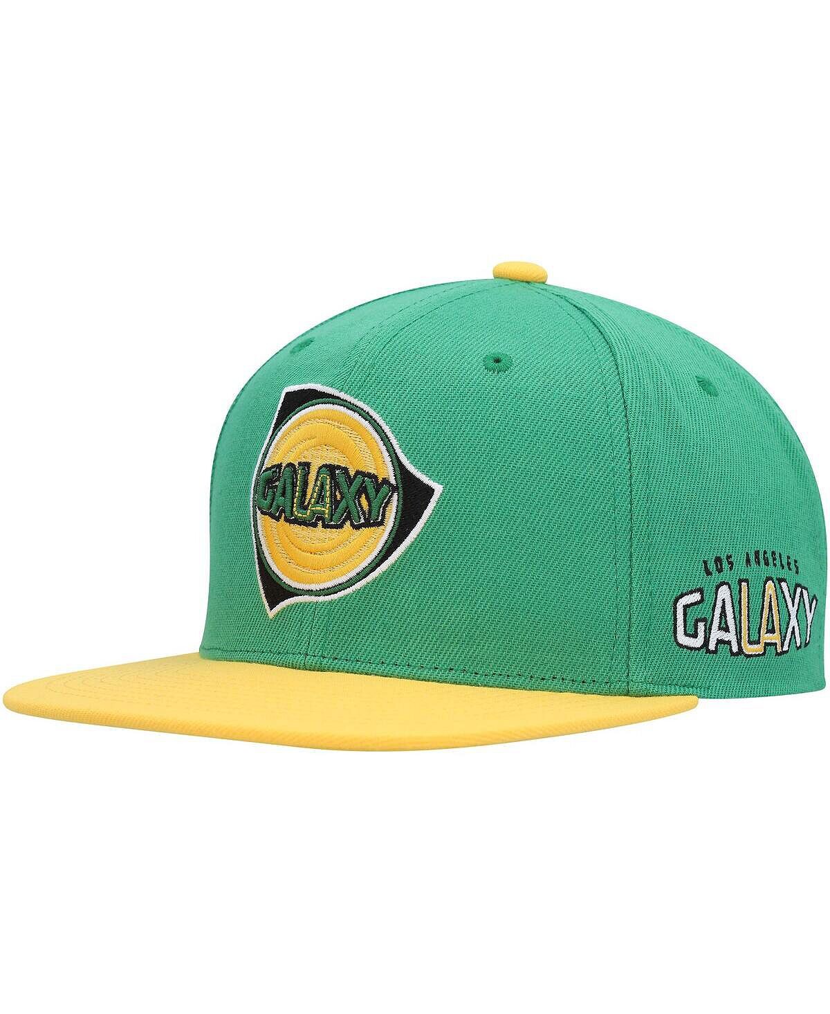

Мужская зеленая кепка Snapback с логотипом LA Galaxy Throwback Mitchell & Ness