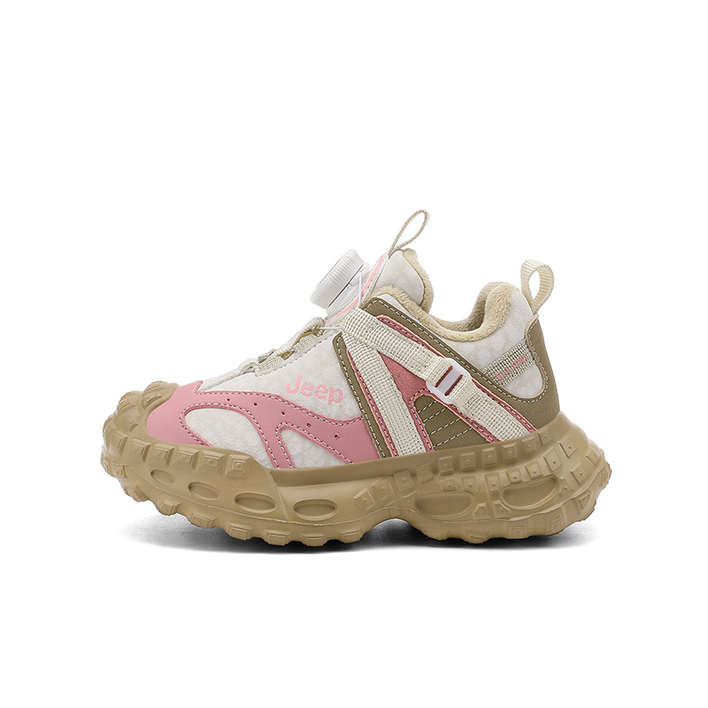 

Детские повседневные кроссовки Jeep цвета хаки розовый белый