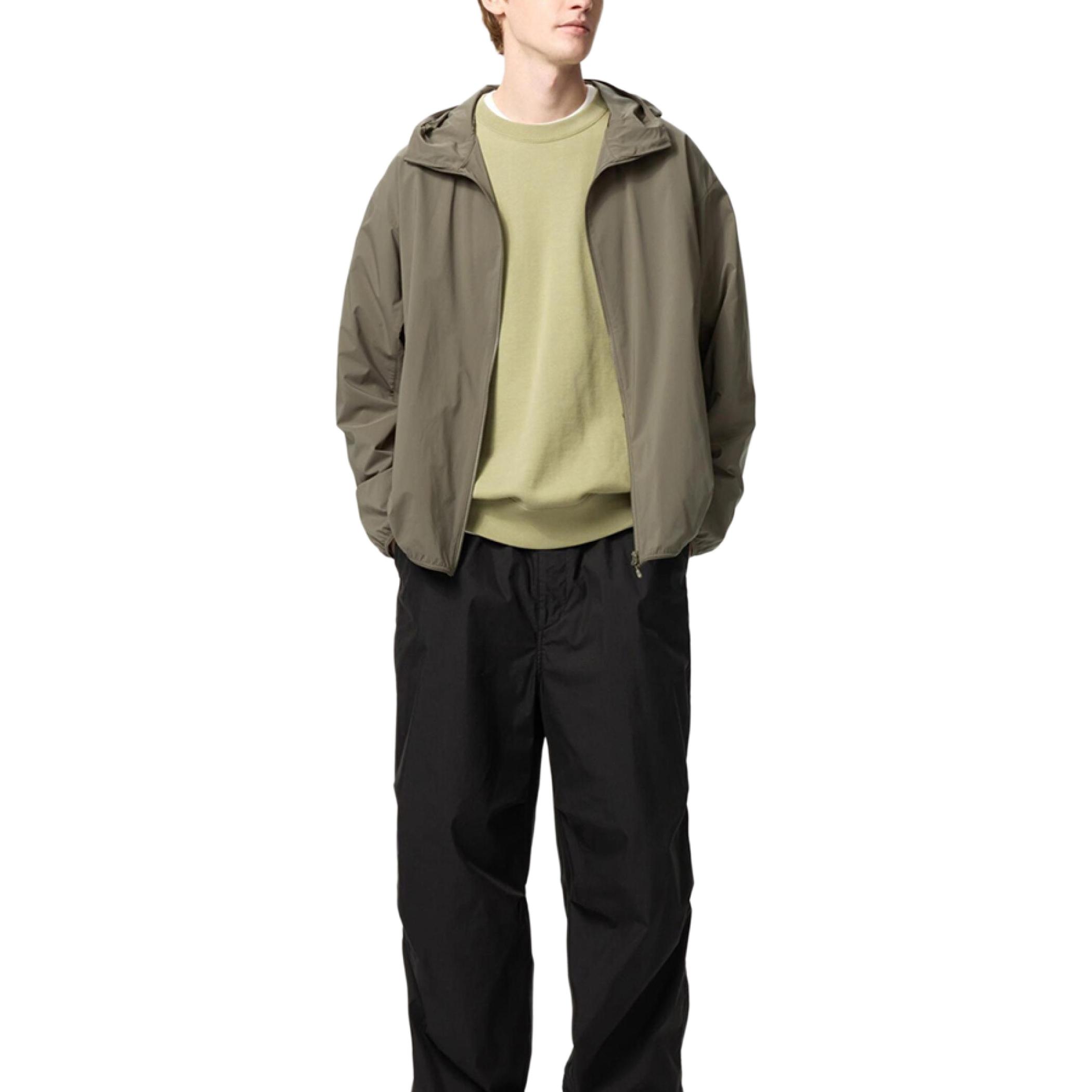 

UNIQLO Мужская оливковая водостойкая одежда с защитой от ультрафиолета, Olive