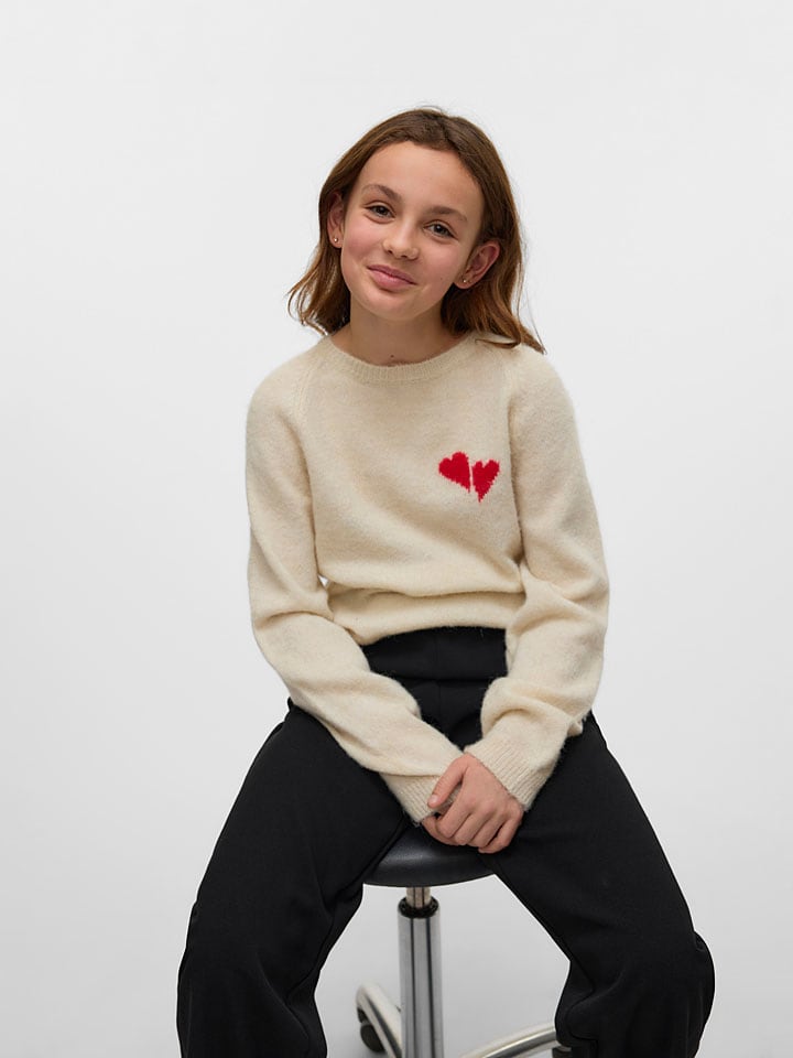 

Vero Moda Girl Свитер "Bam" кремово-красного цвета